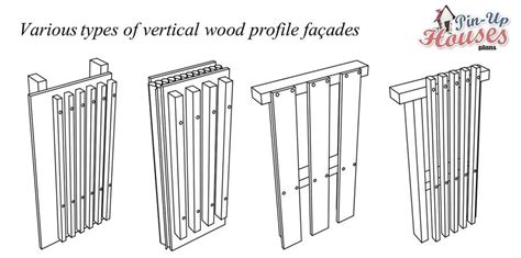 Wooden Facades with Gaps - Small House Plans/ Cabin Plans/ Shed Plans