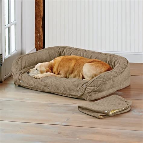 Orvis Memory Foam Bolster Dog Bed/Snap-Off Pads | Orvis