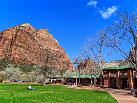 Zion Lodge with red cliffs Zion National Park Utah 1 - 2 Travel Dads