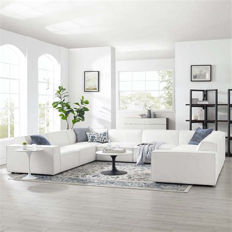 Restore 8-Piece Sectional Sofa in White | White sectional sofa ...