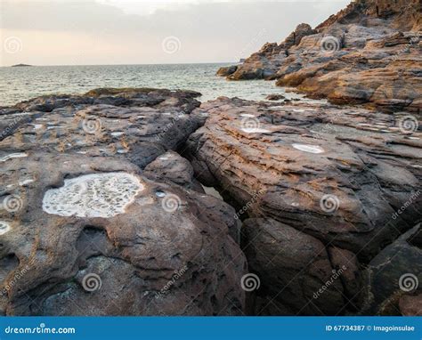 Geology. Volcanic rocks stock image. Image of outpouring - 67734387