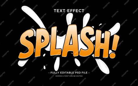 Premium PSD | Splash text effect