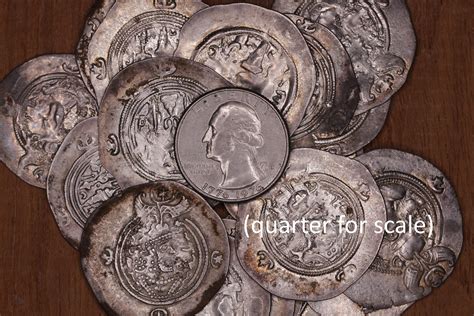 Ancient Sassanid Empire Large Silver Drachm Coin 600 AD - Etsy