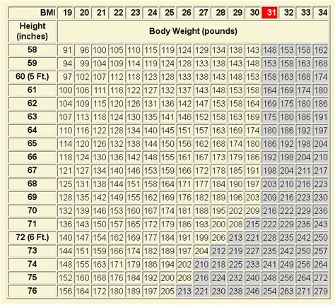 BMI Chart and Information - Triple Creek Horse Outfit