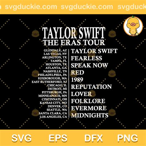 Taylor Swift Eras Tour Svg Taylor Swift Music Tour 2023 | Images and Photos finder