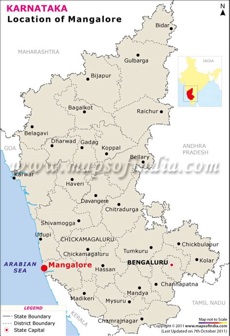 Mangaluru (Mangalore) Location Map, Where is Mangaluru Located