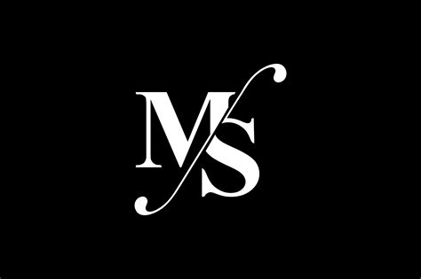 MS Monogram Logo Design By Vectorseller | TheHungryJPEG.com