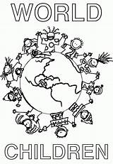 Around The World Kids Coloring Pages sketch template