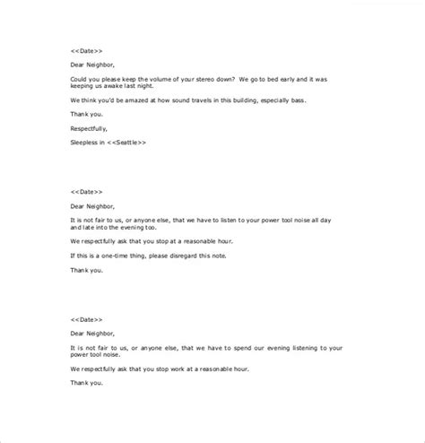 Noise Complaint Letter Templates | 11+ Free MS Word & PDF Letter Templates Free, Notes Template ...