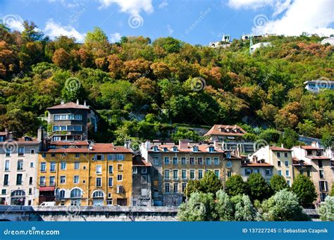 Grenoble Bastille and Buildings Near the River Editorial Image - Image of urban, city: 137227245