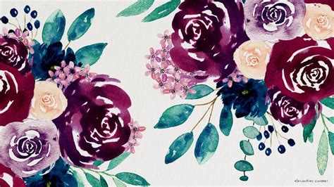 Watercolor Floral Laptop Wallpapers - Top Free Watercolor Floral Laptop ...