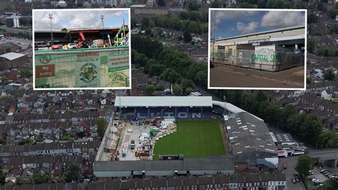 Premier League stadium looks unrecognisable as it becomes building site in race against time to ...