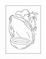 Coconut Coloring Pages – Printable FREE sketch template