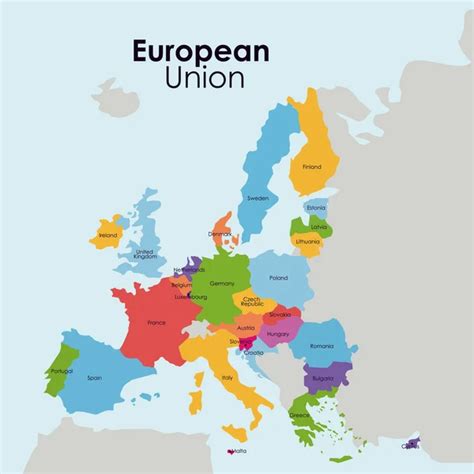 European Union Map — Stock Vector © Malchev #6474350