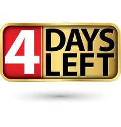 Only 4 days left countdown discounts and sale Vector Image