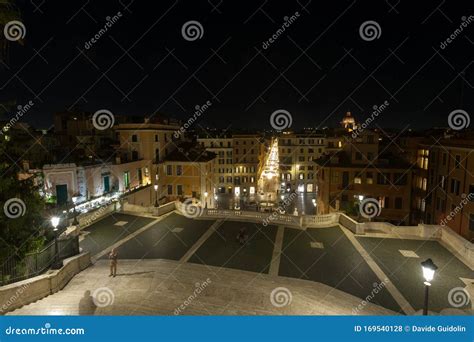 Spanish Steps Night View, Rome, Italy Stock Photo - Image of spagna ...