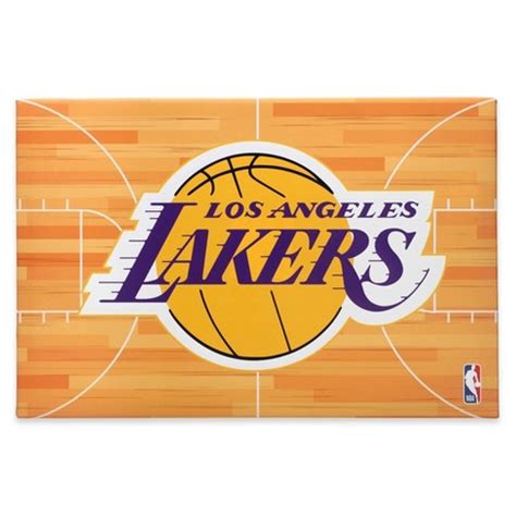 Nba Los Angeles Lakers Court Canvas Wall Sign : Target