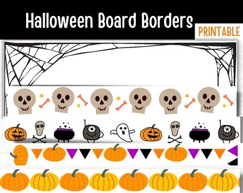 Halloween Bulletin Board Borders Halloween Classroom - Etsy