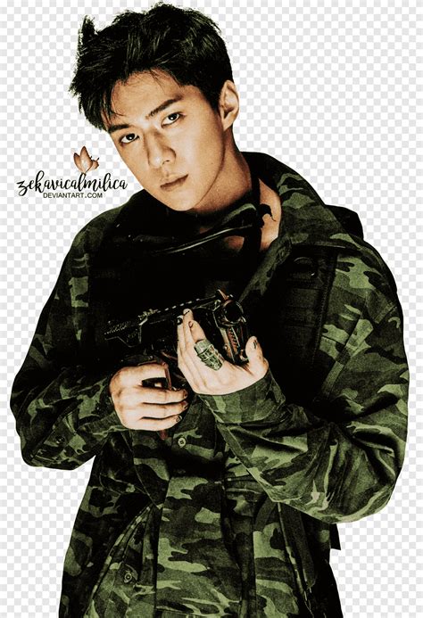 EXO Sehun The Power Of Music, man carrying black rifle, png | PNGEgg