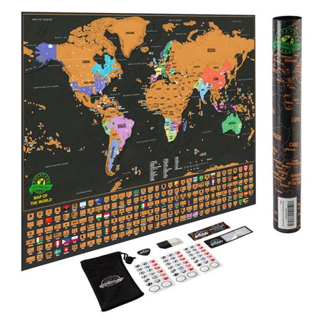 Purchase Deluxe Scratch Off World Map | World Map Poster