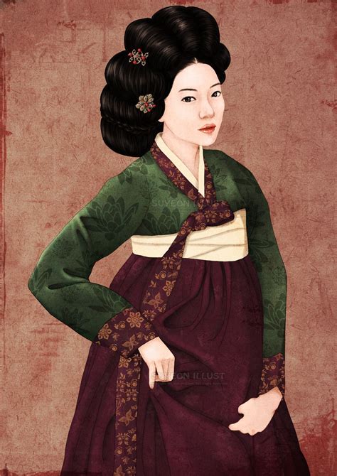 Korean traditional clothes,beautiful woman,picture,gallery,illust ...