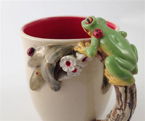 "Cuppa Companion" Wheel formed & sculpted frog mug by Tanya Bechara ...