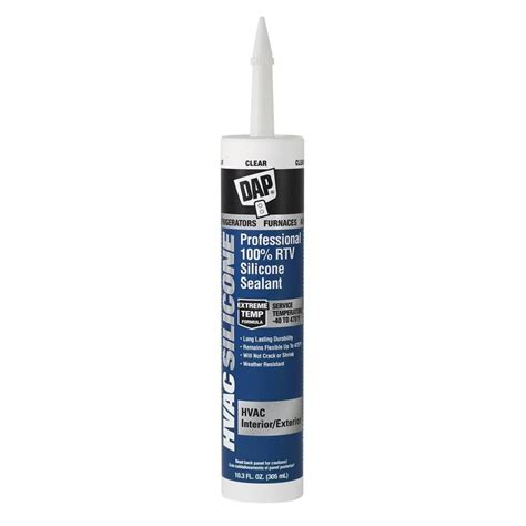 DAP HVAC Professional 100% RTV Silicone Sealant 10.3-fl oz Clear Duct Sealant at Lowes.com