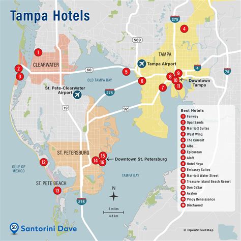 TAMPA HOTEL MAP - Best Beach Resorts & Places to Stay