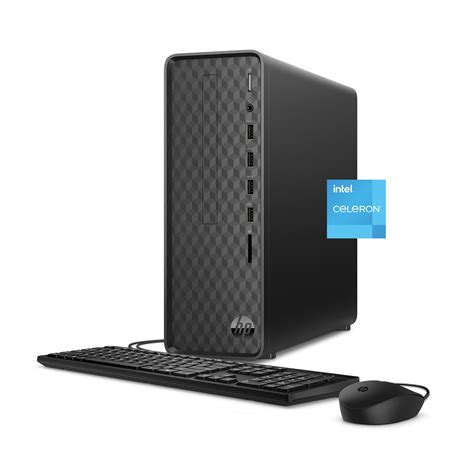 Buy HP Slim Desktop, Intel Celeron J4025, 4GB RAM, 256GB SSD, Dark Black, Windows 11 Home, S01 ...