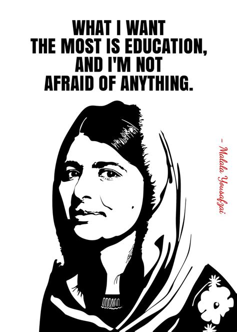 'Malala yousafzai quotes' Poster by pus meong | Displate