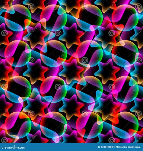 Seamless Pattern Abstract Liquid Lava Lamp from Geometric Shapes Stock ...