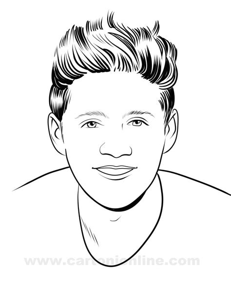 Niall Horan from One Direction coloring page