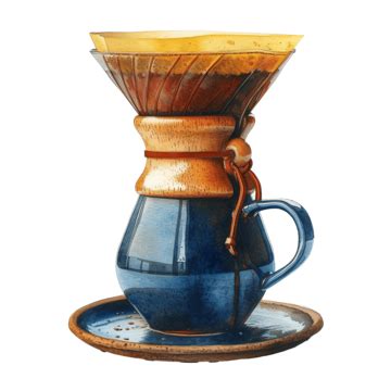 Watercolor Drip Coffee Filter Jug, Coffee, Cafe, Drip PNG Transparent ...