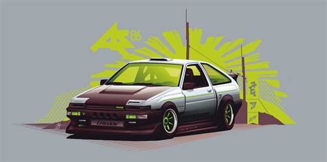 ae86, Trueno, Vector Wallpapers HD / Desktop and Mobile Backgrounds