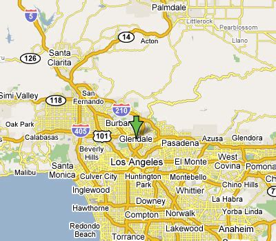 Glendale California Map