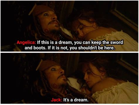 Jack and Angelica sweat romance | Pirates of the caribbean, Caribbean quote, Captain jack sparrow