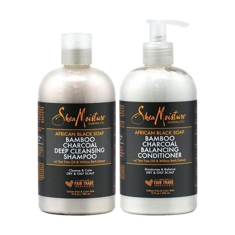 Shop Shea Moisture African Black Soap Shampoo and Conditioner Set - 384ml Online | Jumia Ghana