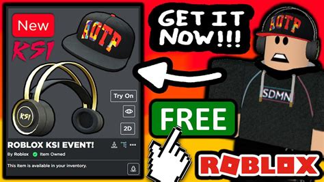 FREE ACCESSORIES! HOW TO GET Golden Headphones & AOTP Hat! (ROBLOX KSI EVENT) - YouTube