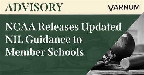 NCAA Releases Updated NIL Guidance to Member Schools - Varnum LLP