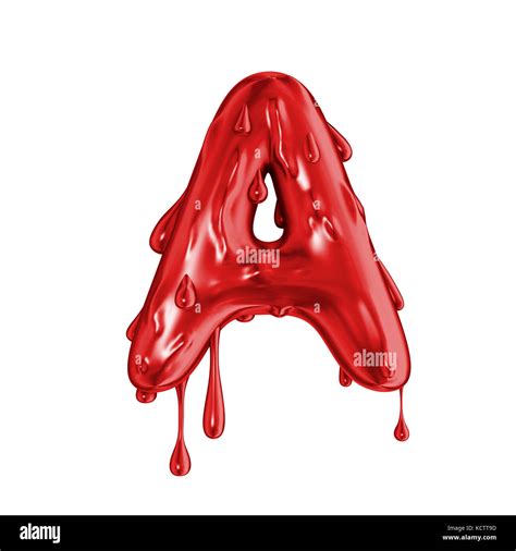 Blood font halloween horror letter A Stock Photo - Alamy