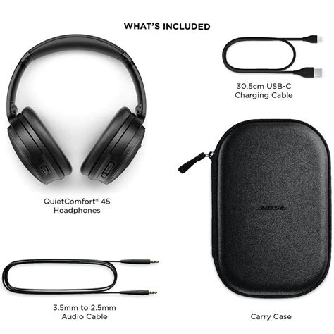 Bose QuietComfort 45 Wireless Noise Cancelling Headphones Black