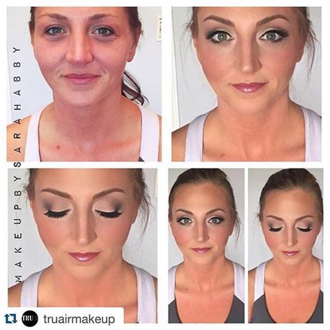 TRU Airbrush Makeup Before and After done by Sarah Abby MUA | Peinados, Maquillaje, Mechas