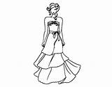 Barbie Wedding Dress Coloring Pages At GetColoringscom  Free sketch template