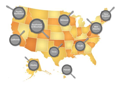 A Cookbook Map Reveals What's Hot In American Regional Cuisine | Bay ...