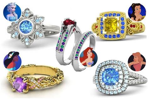 These Disney-inspired wedding and engagement rings will make any bride feel like a princess on ...