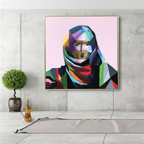 Buy Hand Painted UAE Culture Art Painting With Frame 105X105 Cm Soap0065M | ebarza Modern ...