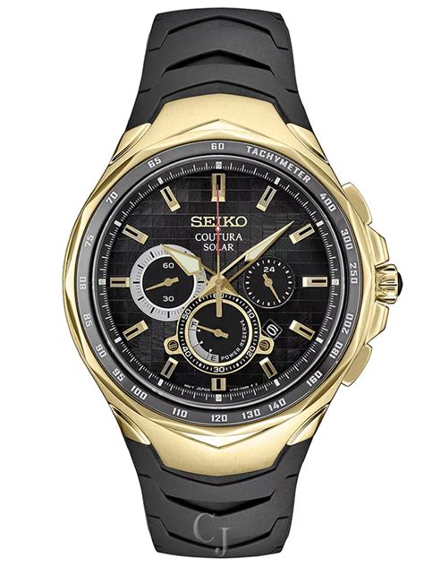 SEIKO COUTURA BLACK DIAL MEN’S WATCH SSC810 - Claudias Jewelry Inc