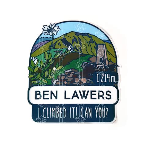 Ben Lawers Window Sticker - Woolly Willow Limited