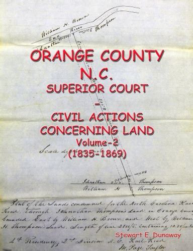 Orange County, N.C. - Superior Court Records - Concerning Land - (1835-1869) - Vol. 2