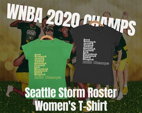 Seattle Storm Roster Women's T-Shirt WNBA 2020 | Etsy | T shirts for ...